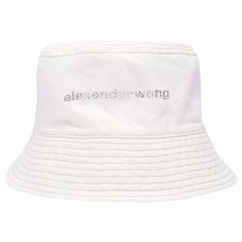 Alexander Wang Bucket Hat in White Canvas White