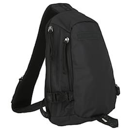 Stella Mc Cartney-One-Shoulder Nylon Backpack-Black