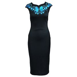 Ted Baker Robe noire coupe slim à imprimé papillon Autre