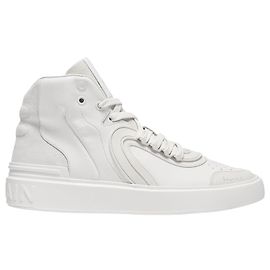 Balmain Baskets B-Skate en Cuir Blanc Blanc