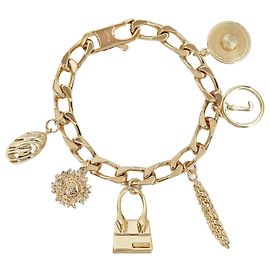 Le Bracciale Jacquemus in Ottone Dorato D'oro Metallico