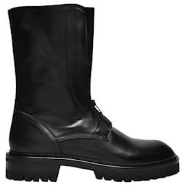 Ann Demeulemeester-Kornelis Ankle Boots in Black Leather-Black