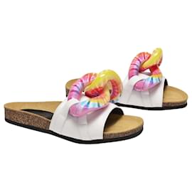 JW Anderson-Chain Slides in White Leather-Multiple colors