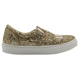 Chiara Ferragni Glitter Heart Slip-On Sneakers Metallic