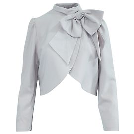 Alice + Olivia Americana Corta Rosa Pastel Lazo Rosa