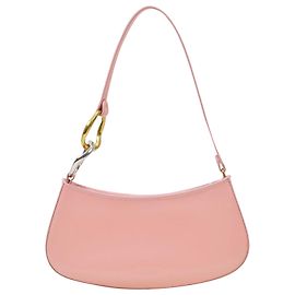 Staud Bolsa Ollie em Couro Rosa Rosa