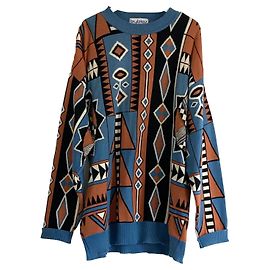 Byblos-Weinlese 80s-Jumper Mehrfarben