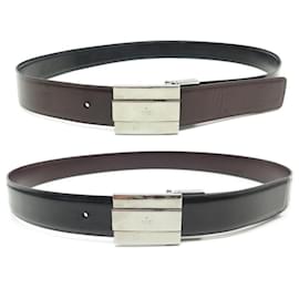 Gucci-GUCCI REVERBIBLE BELT SIZE 90 BLACK & BROWN LEATHER 114975 LEATHER BELT-Other