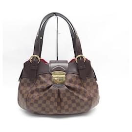 Louis Vuitton-LOUIS VUITTON SISTINA PM N HANDBAG41542 IN EBENE DAMIER CANVAS HAND BAG-Brown