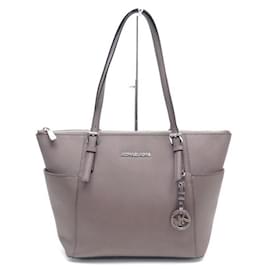 Michael Kors-MICHAEL KORS JET SET HANDBAG 3F2STTT8L LEATHER TAUPE LEATHER HAND BAG-Taupe