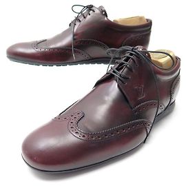 SCARPE LOUIS VUITTON DERBY GRAMERCY 8 42 SCARPE IN PELLE BORDEAUX Bordò
