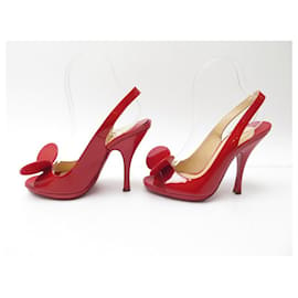 Christian Louboutin-CHRISTIAN LOUBOUTIN SHOES MADAME MOUSE PUMPS 37 Red patent leather-Red