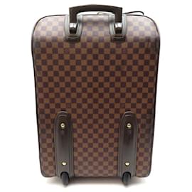 Louis Vuitton-LOUIS VUITTON PEGASE SUITCASE 55 N23294 CANVAS TROLLEY EBONY DAMIER CANVAS-Brown