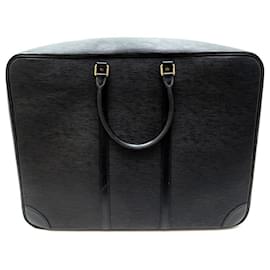 Louis Vuitton-LOUIS VUITTON SIRIUS HAND TRAVEL BAG 50 BLACK EPI LEATHER LUGGAGE SUITCASE-Black
