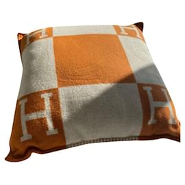 Hermès-Coussin Avalon, big size-Orange