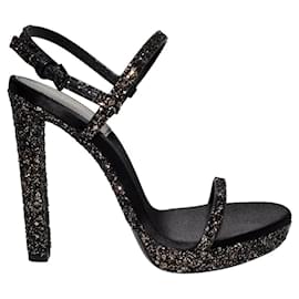 Saint Laurent-Saint Laurent Sandals-Black,Silvery
