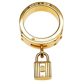 Hermès Hermes Gold Loop Charms Cadenas Scarf Ring Golden