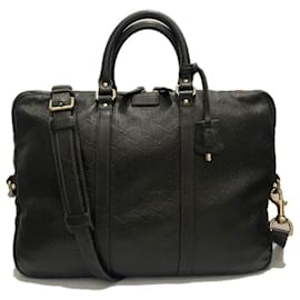 Gucci-208463 001998 Bright Guccissima Business Briefcase Bag-Black,Chocolate