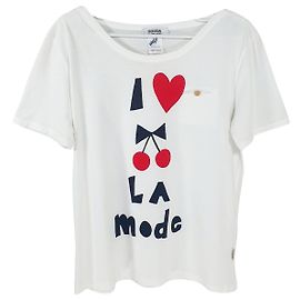 Camiseta Sonia By Sonia Rykiel de algodón blanca multicolor L Blanco Multicolor