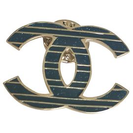 Chanel Pine Metallic Navy blue