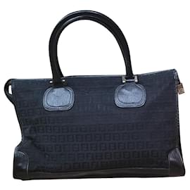 Fendi-Bolso satchel negro vintage Fendi-Negro