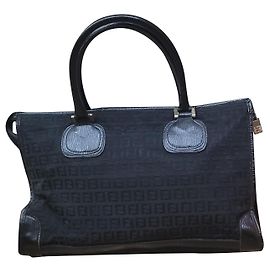 Fendi vintage borsa cartella nera Nero