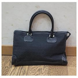 Fendi-Fendi vintage black satchel bag-Black
