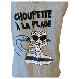 Karl Lagerfeld Choupette Tanktop am Strand Grau