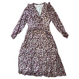 Robe longue Gala CAROLL violet foncé viscose Violet foncé