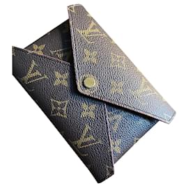 Louis Vuitton-Envelope para passaporte Kirigami médio Clutch Monogram-Marrom,Vermelho