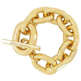 Paco Rabanne Brazalete de eslabones de aluminio dorado Dorado Metálico