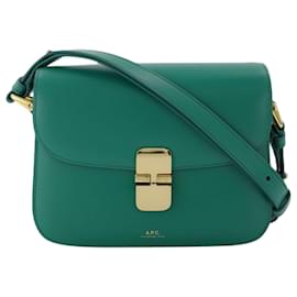 Apc-Grace Small Bag in Green Leather-Green