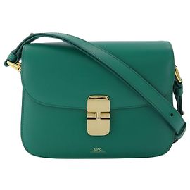 Apc Petit Sac Grace en Cuir Vert Vert