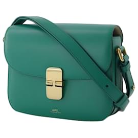 Apc-Grace Small Bag in Green Leather-Green