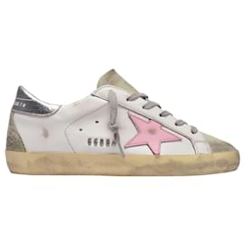 Golden Goose Deluxe Brand-Tênis Super-Star - Golden Goose - Multi - Couro-Branco