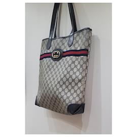 Gucci-Gucci Vintage Tasche Shopper Einkaufstasche Monogramm-Mehrfarben 