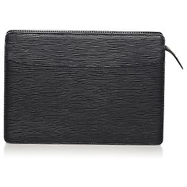 Louis Vuitton Black Epi Pochette Homme Noir