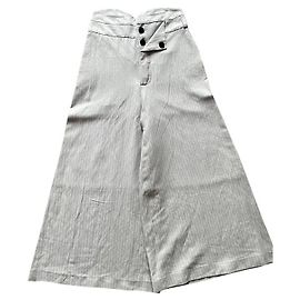 Kenzo Weitbeinhose aus Leinen Grau Grau