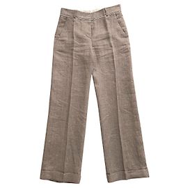 Calça Kenzo de linho espinha de peixe marrom claro Castanho claro