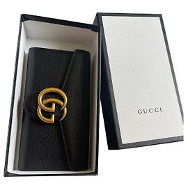 Gucci Black Leather Wallet Black
