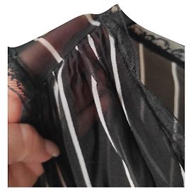 Abito Dolce & Gabbana Palermo in seta e pizzo nero e bianco 44 Nero Bianco