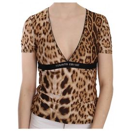 Top Roberto Cavalli Estampado de leopardo