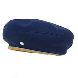 Hermès-Hats-Brown,Navy blue
