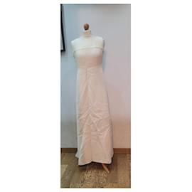 Autre Marque-Sorelle Fontana robe longue vintage-Sable,Blanc cassé