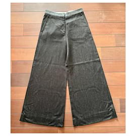 Viktor & Rolf-Pants, leggings-Black,Grey
