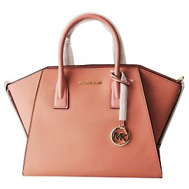 Michael Kors Large Leather Handbag Pink Pink Peach