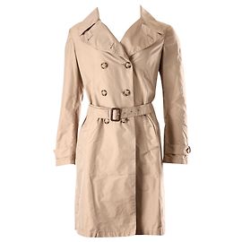 Trench-coat à poitrine doublé Prada en polyester beige Beige