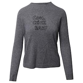 Bella Freud Cool Chic Pullover aus grauem Kaschmir Grau