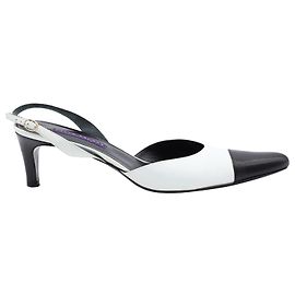 Ralph Lauren Sandales à bride arrière pointues en cuir blanc Autre