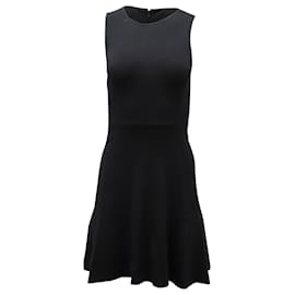 Theory-Theory Sleeveless Mini Dress in Black Polyester-Black